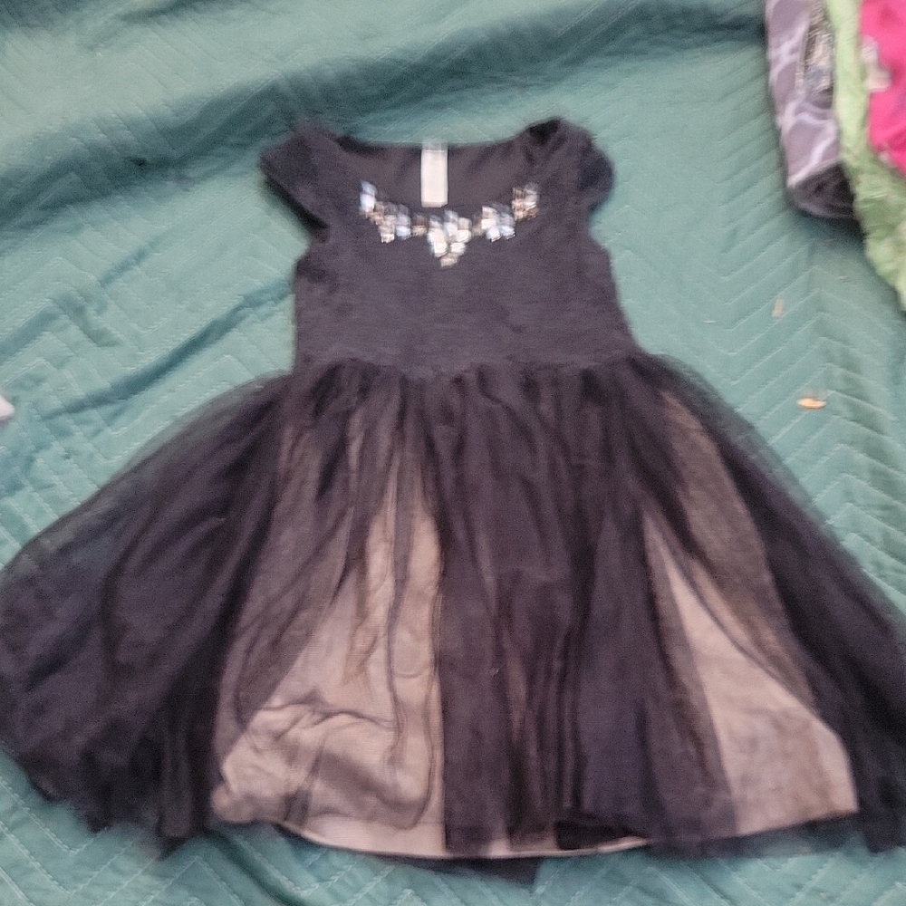 Cherokee Black Dress with Gem Accents